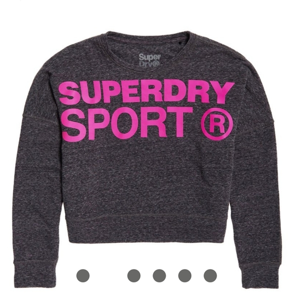 Superdry Sport Active Batwing Crop Sweatshirt Size S /M - Picture 3 of 11